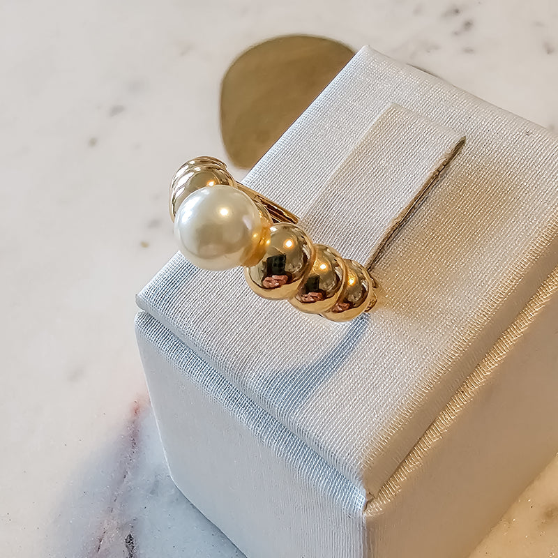 18K Gold Plated Delicate Pearl Ring