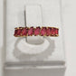18K Gold Plated Rubellite Navettes Ring