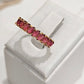 18K Gold Plated Rubellite Navettes Ring