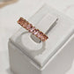 18K Gold Plated Pink Sapphire Navettes Ring