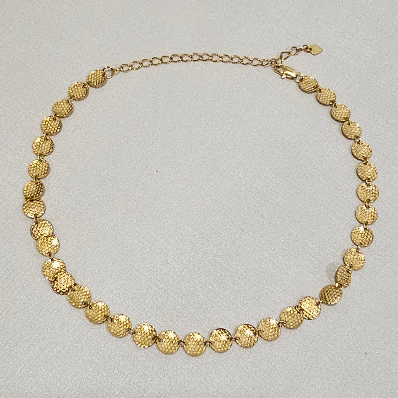 18K Gold Plated Medal Necklace