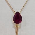 18K Gold Plated Colorful Teardrop Adjustable Necklace