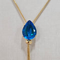 18K Gold Plated Colorful Teardrop Adjustable Necklace