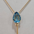 18K Gold Plated Colorful Teardrop Adjustable Necklace