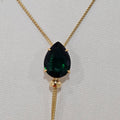 18K Gold Plated Colorful Teardrop Adjustable Necklace