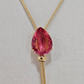 18K Gold Plated Colorful Teardrop Adjustable Necklace