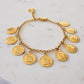 18K Gold Plated Bracelet with the Ten Commandments engraved.