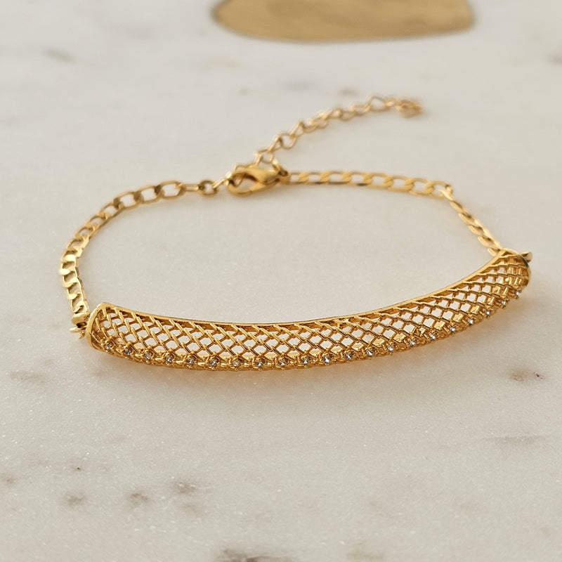 18K Gold Plated Lacy Bracelet