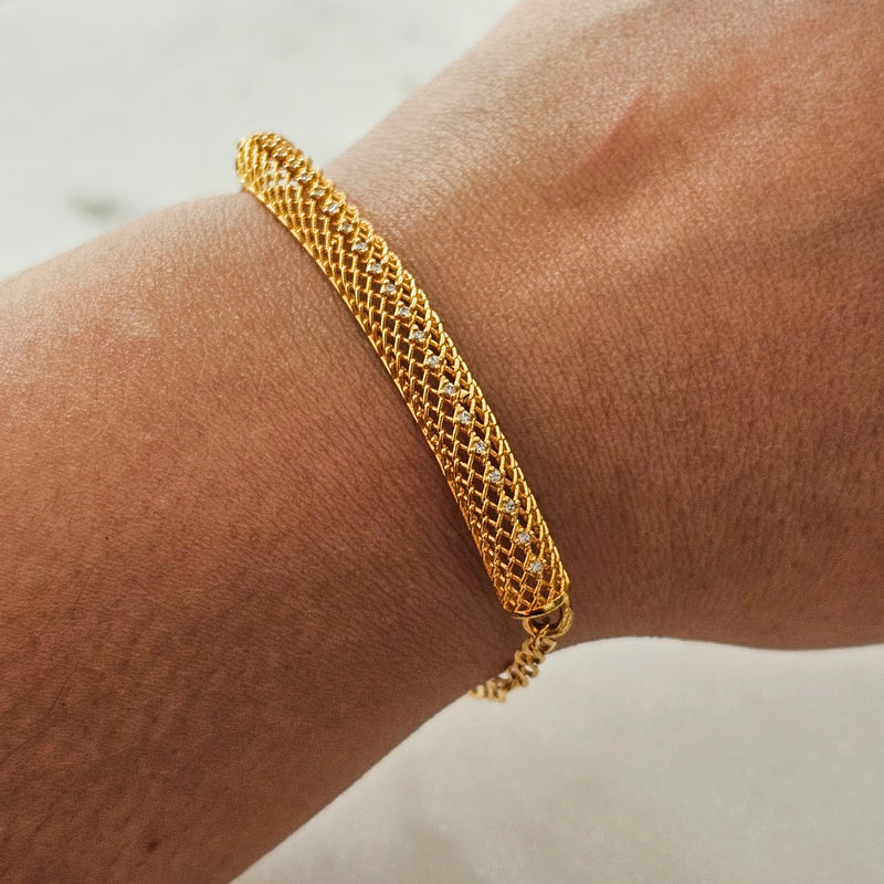 18K Gold Plated Lacy Bracelet