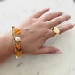 18K Gold Plated Pearls and Colorful Bracelet