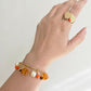 18K Gold Plated Pearls and Colorful Bracelet