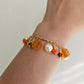 18K Gold Plated Pearls and Colorful Bracelet