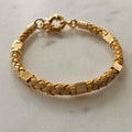 18K Gold Plated Leather Bracelet