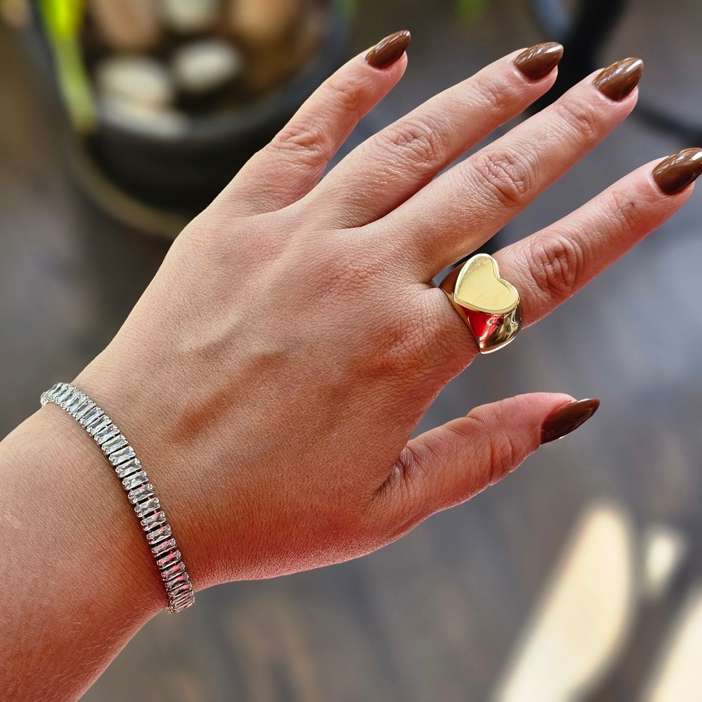 White Rhodium Plated Baguette Zirconia Bracelet