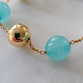 18K Gold Plated Golden and Stone Balls Bracelet