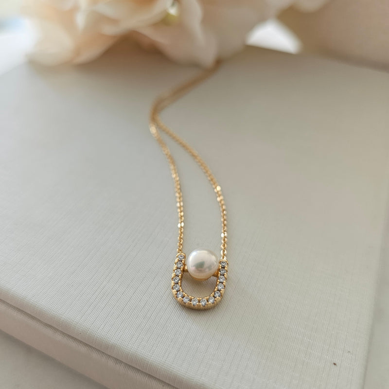 18K Gold Plated Delicate Pearl Necklace