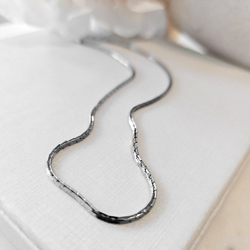 White Rhodium Plated Necklace