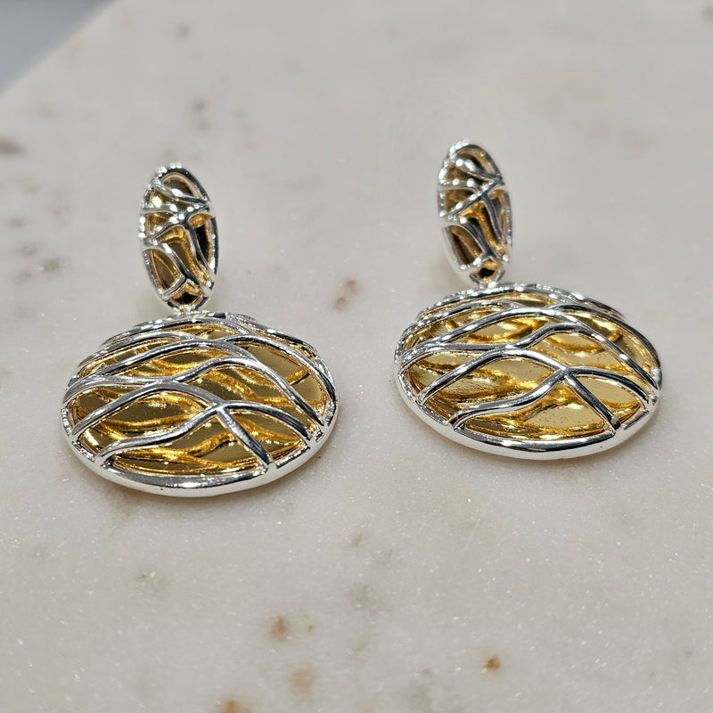 Silver 925 & 18K Gold Plated Earrings