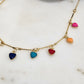 18K Gold Plated Colorful Hearts Resin Kids Necklace