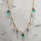 18K Gold Plated Choker Teardrop Color Crystal Kids Necklace