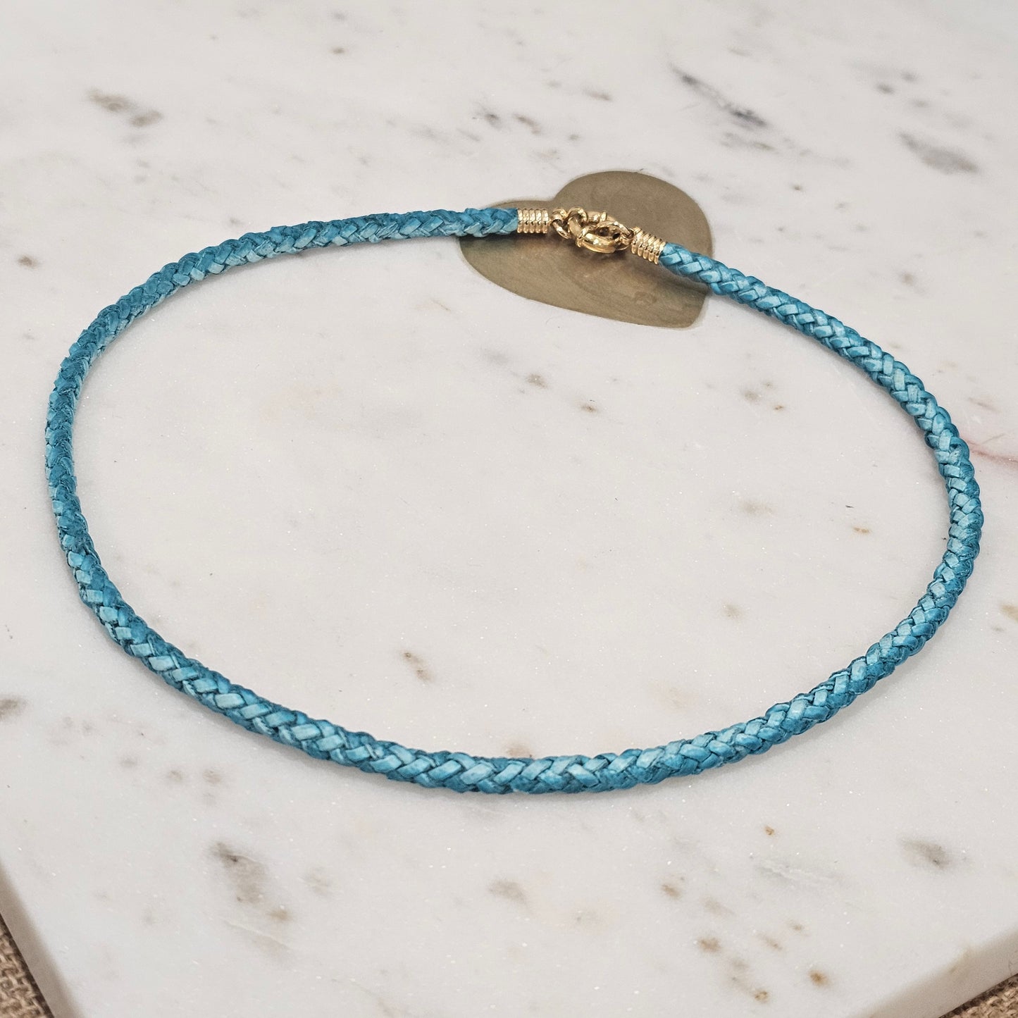 18K Gold Plated Color Leather Necklace