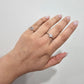 White Rhodium Plated Clover Studded Zirconia Ring