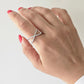 White Rhodium Plated Adjustable Studded Zirconia X Ring