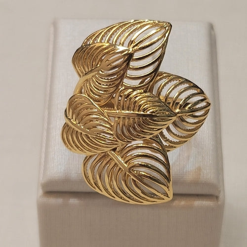 18K Gold Plated Leaves Ring