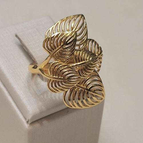 18K Gold Plated Leaves Ring