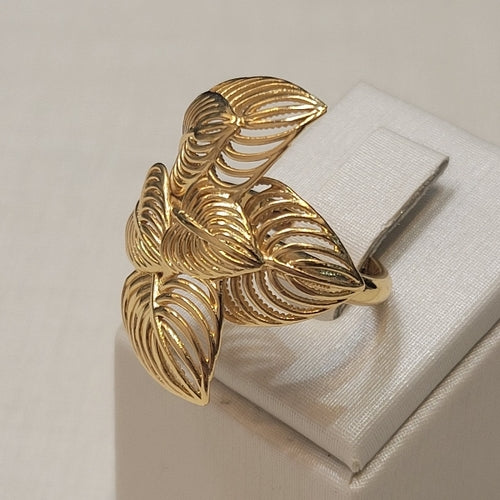 18K Gold Plated Leaves Ring