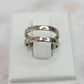 White Rhodium Plated Adjustable Ring