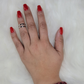 White Rhodium Plated Adjustable Ring