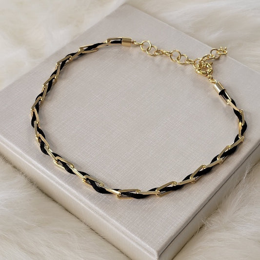18K Gold Plated Silk Necklace