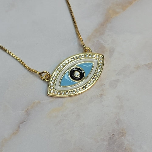 18K Gold Plated Evil Eye Necklace