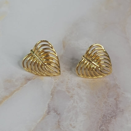 18K Gold Plated Leaves Earrings