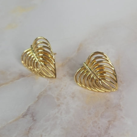 18K Gold Plated Leaves Earrings