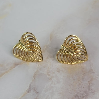 18K Gold Plated Leaves Earrings