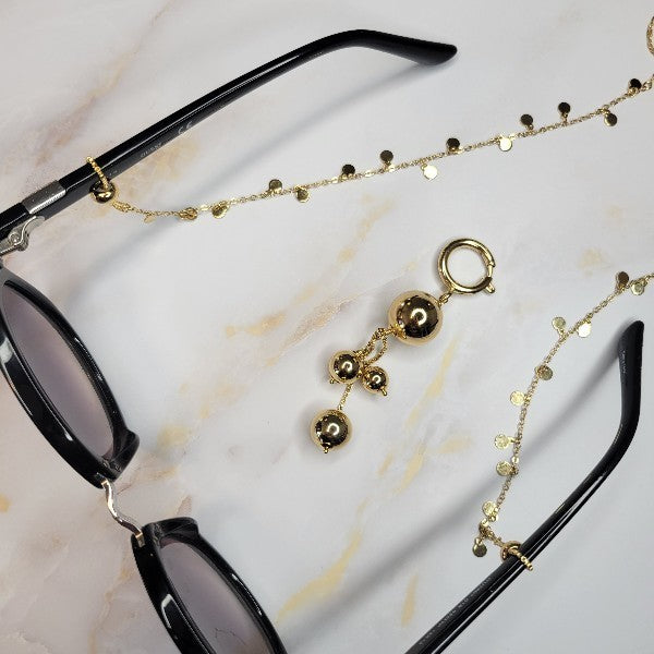 18K Gold Plated Duo Glasses Holder and Necklace