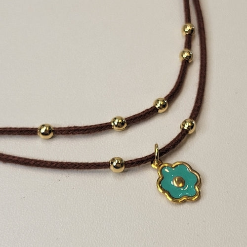 Kids Necklace with 18K Gold Plated Flower Pendant