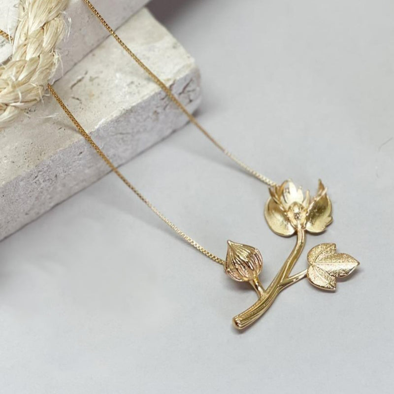 18K Gold Plated Flower Necklace