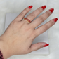 18K Gold Plated Rubellite Navettes Ring