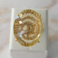 18K Gold Plated Studded Zirconia behind Citrine Ring