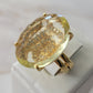 18K Gold Plated Studded Zirconia behind Citrine Ring