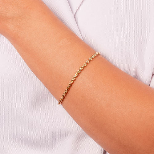 18K Gold Plated Rope Bracelet