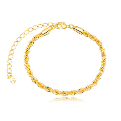 18K Gold Plated Thick Rope Bracelet