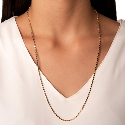 18K Gold Plated Thick Dot Necklace 70cm