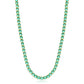 18K Gold Plated Tennis Tourmaline Round Zirconia Necklace