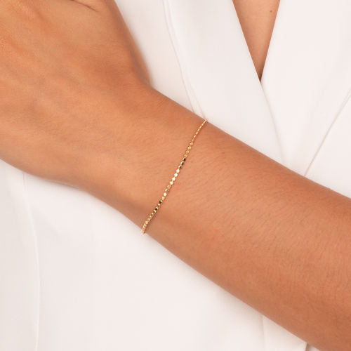 18K Gold Plated Thin Dot Bracelet