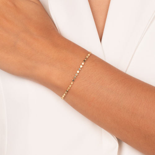 18K Gold Plated Thick Dot Bracelet