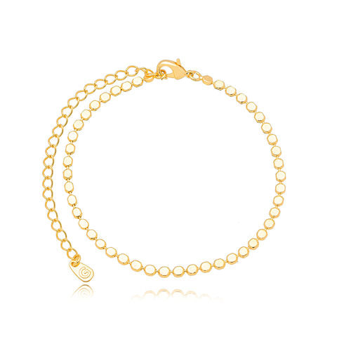 18K Gold Plated Thick Dot Bracelet